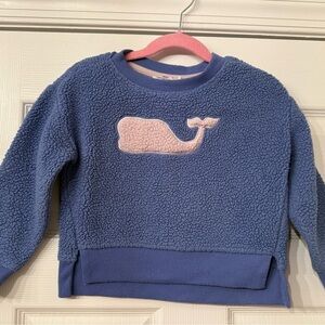 Cozy Blue Kids Vineyard Vines 4T Whale Sherpa Sweatshirt
